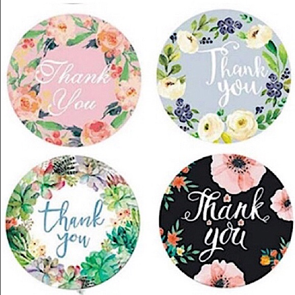 NEW Posh Package "Thank You!" Gift Wrap Shipping Set - Stickers & Cards! - Picture 6 of 9